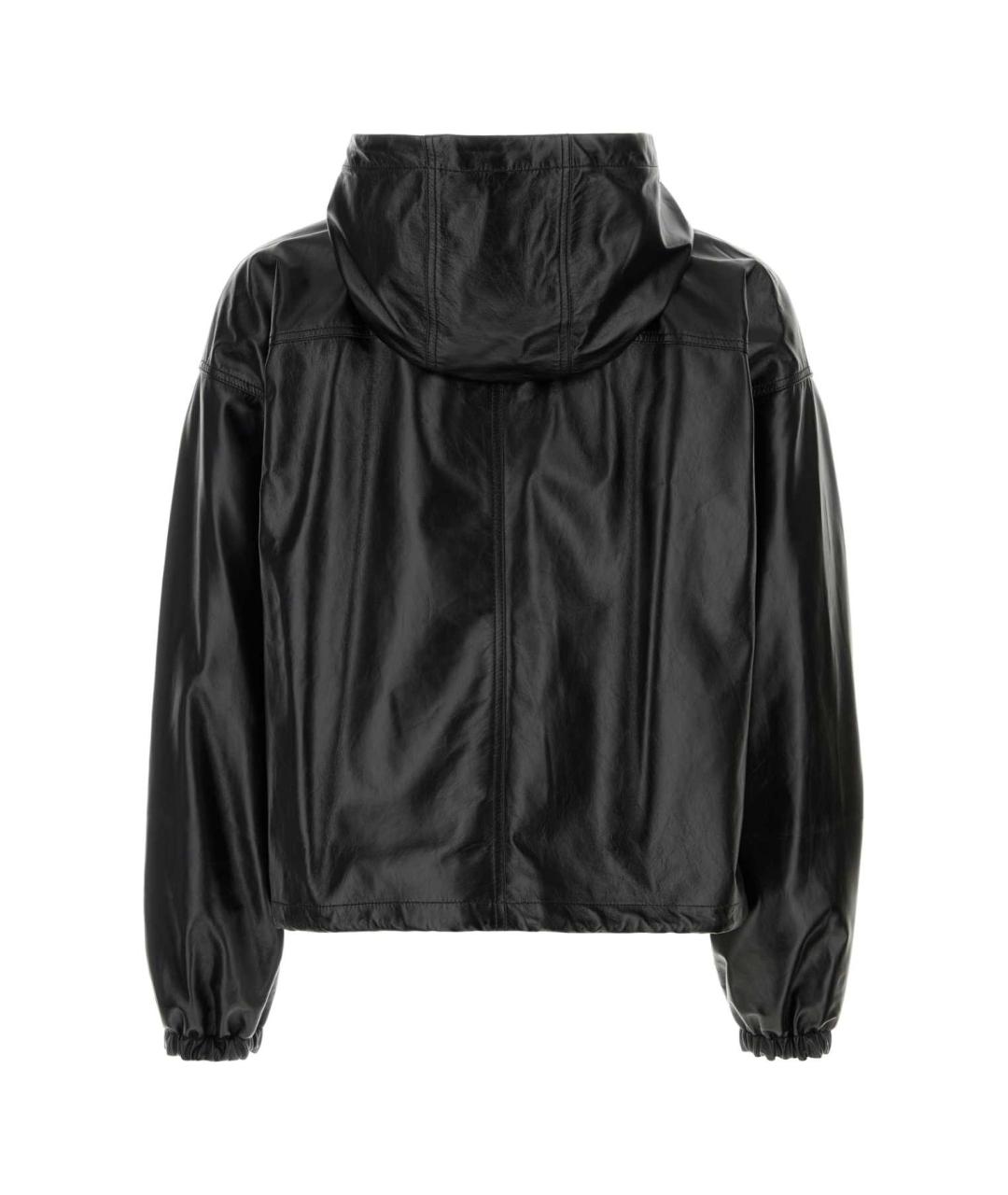 FENDI Черная кожаная куртка, фото 2