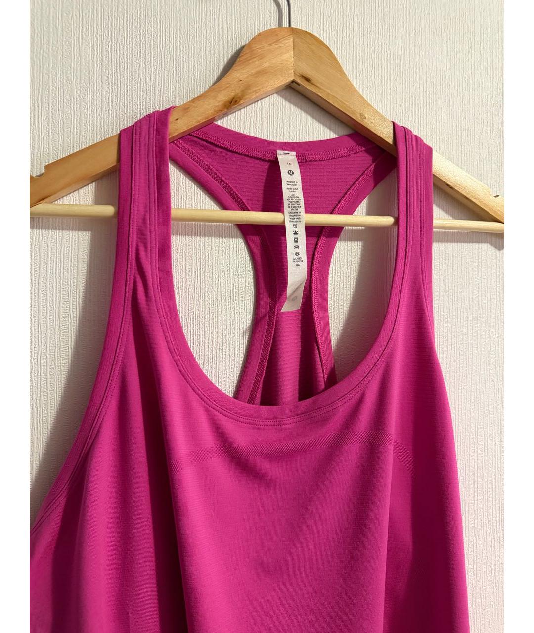 Lululemon Розовая нейлоновая майка, фото 7