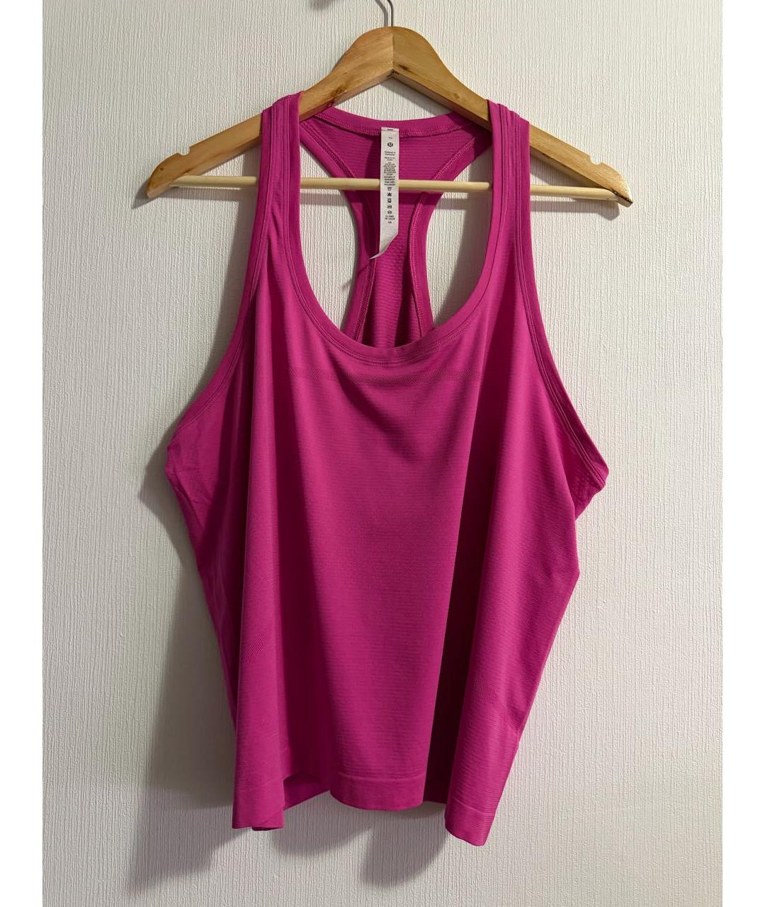 Lululemon Розовая нейлоновая майка, фото 9
