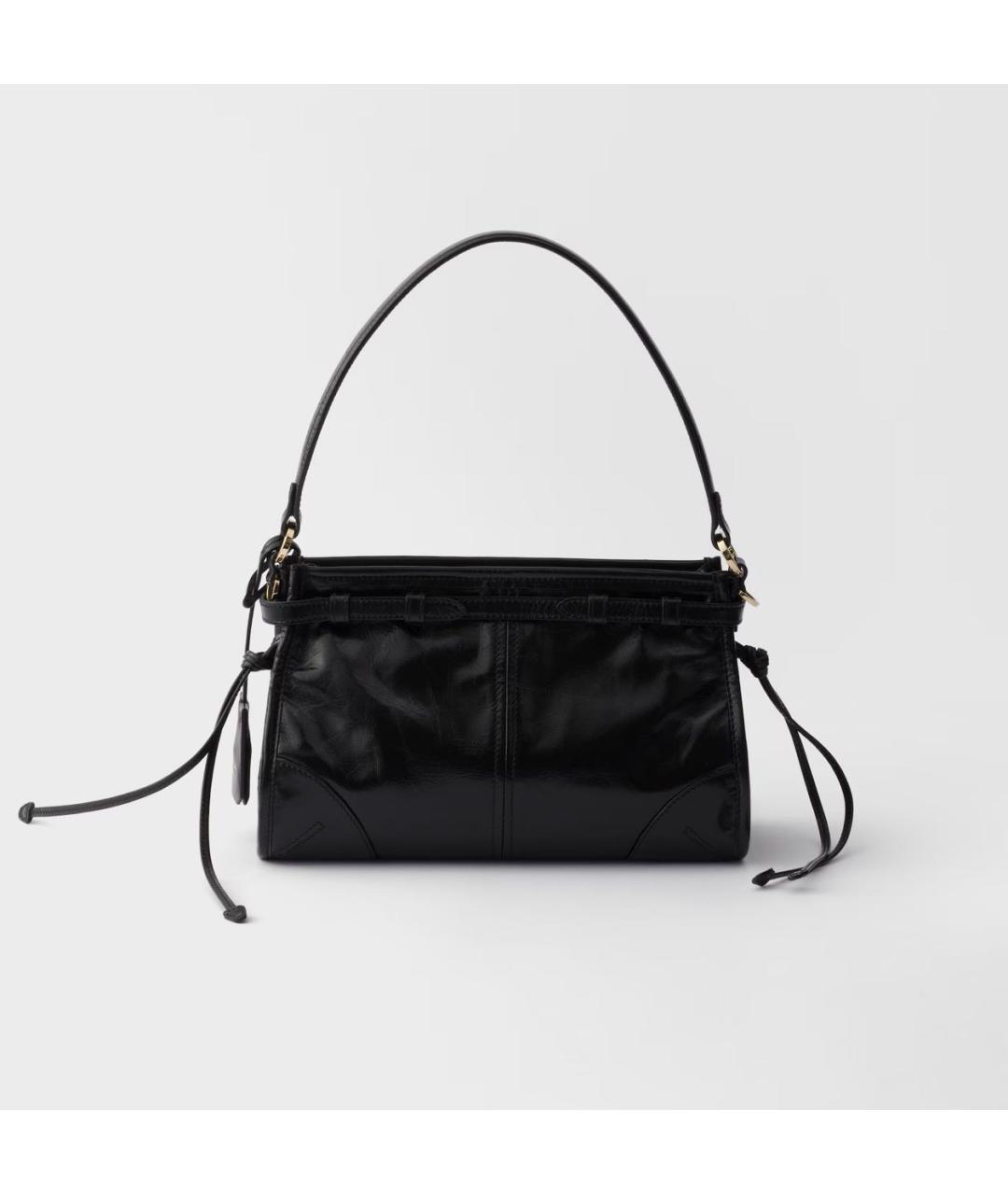 PRADA Черная сумка через плечо из лакированной кожи, фото 4