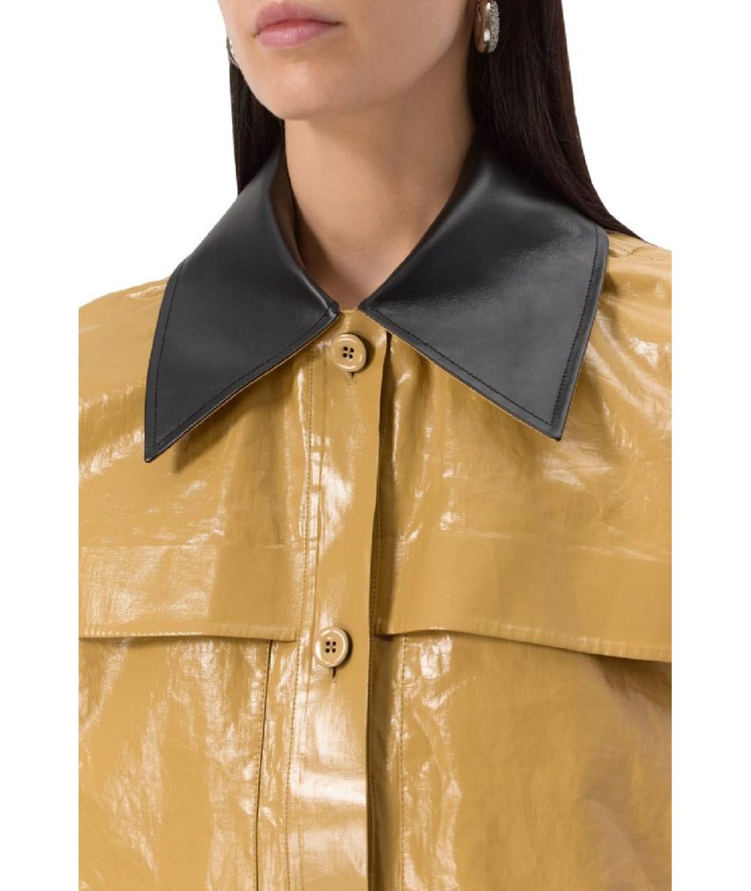 JIL SANDER Желтая льняная куртка, фото 4