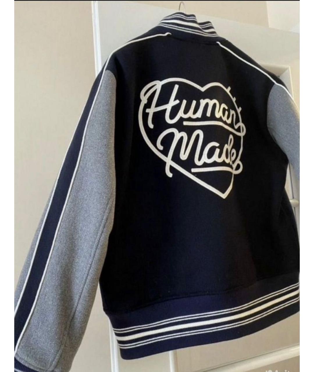 HUMAN MADE Темно-синяя шерстяная куртка, фото 2