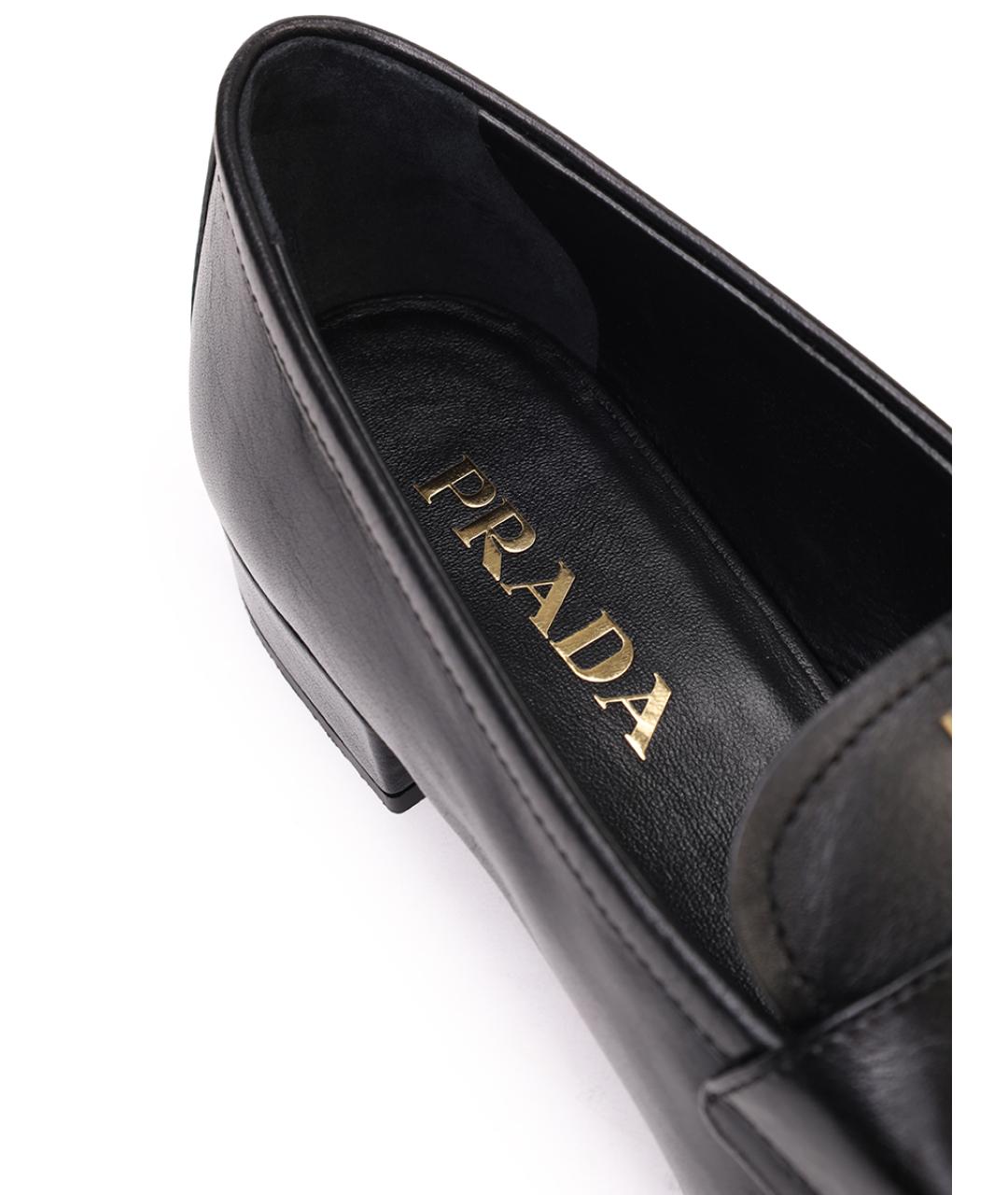 PRADA Черные кожаные лоферы, фото 6