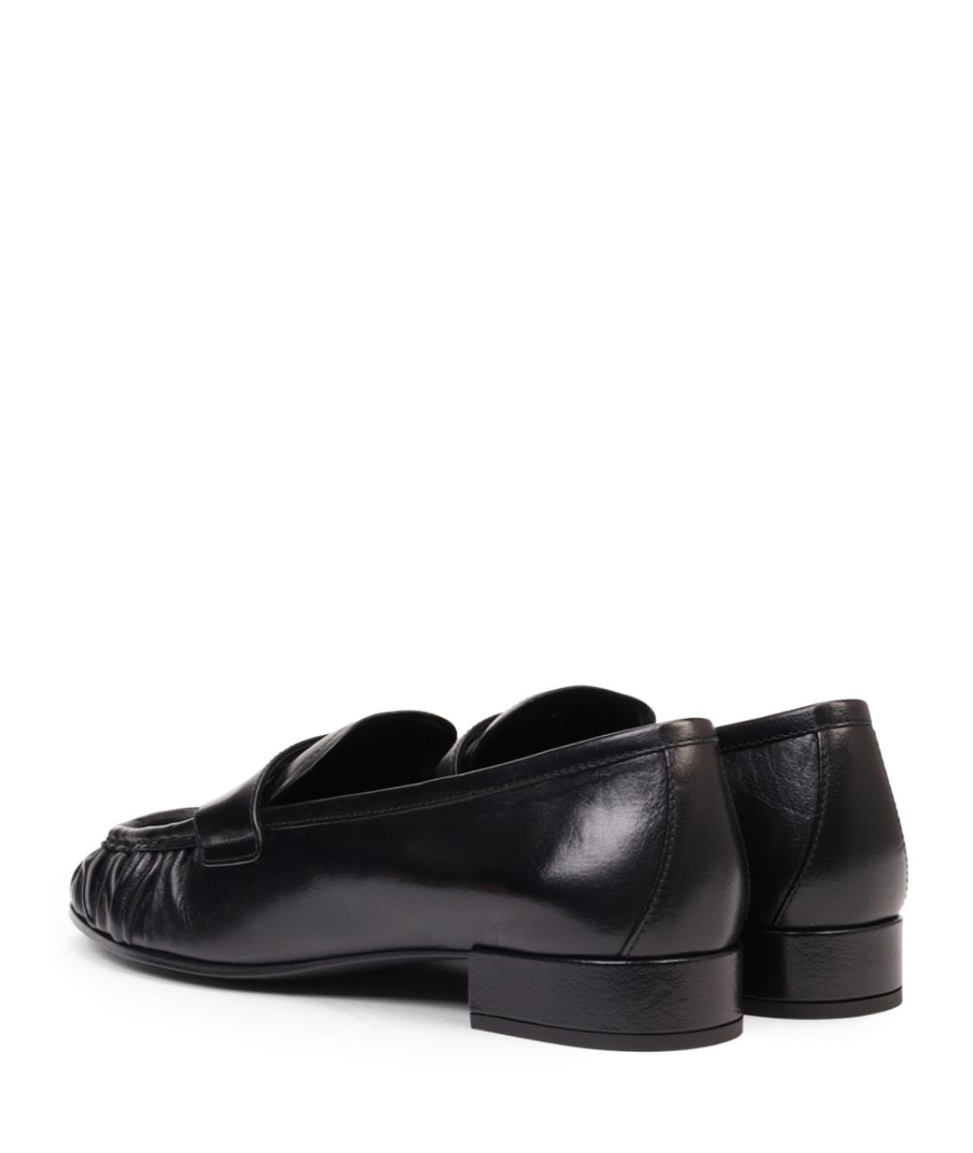PRADA Черные кожаные лоферы, фото 4