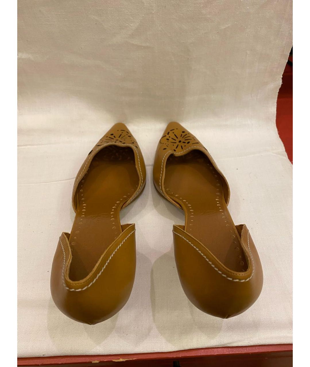 FERRAGAMO Горчичные кожаные туфли, фото 3