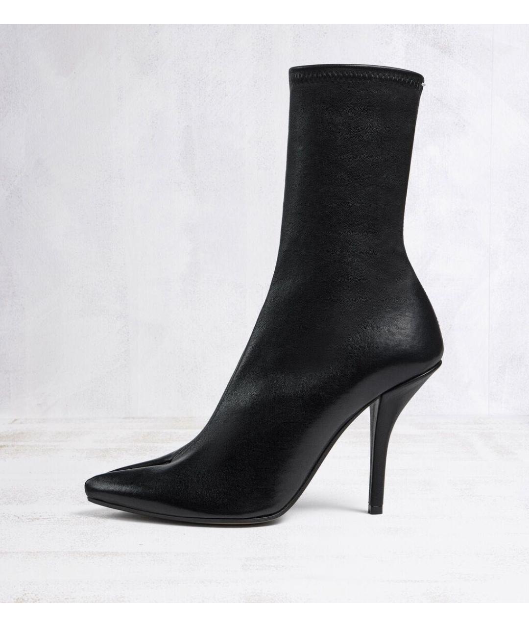 MAISON MARGIELA Черные кожаные ботильоны, фото 7