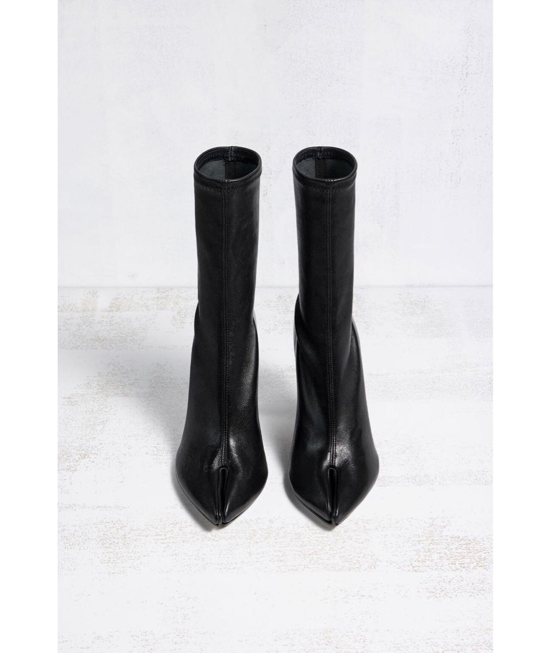 MAISON MARGIELA Черные кожаные ботильоны, фото 5