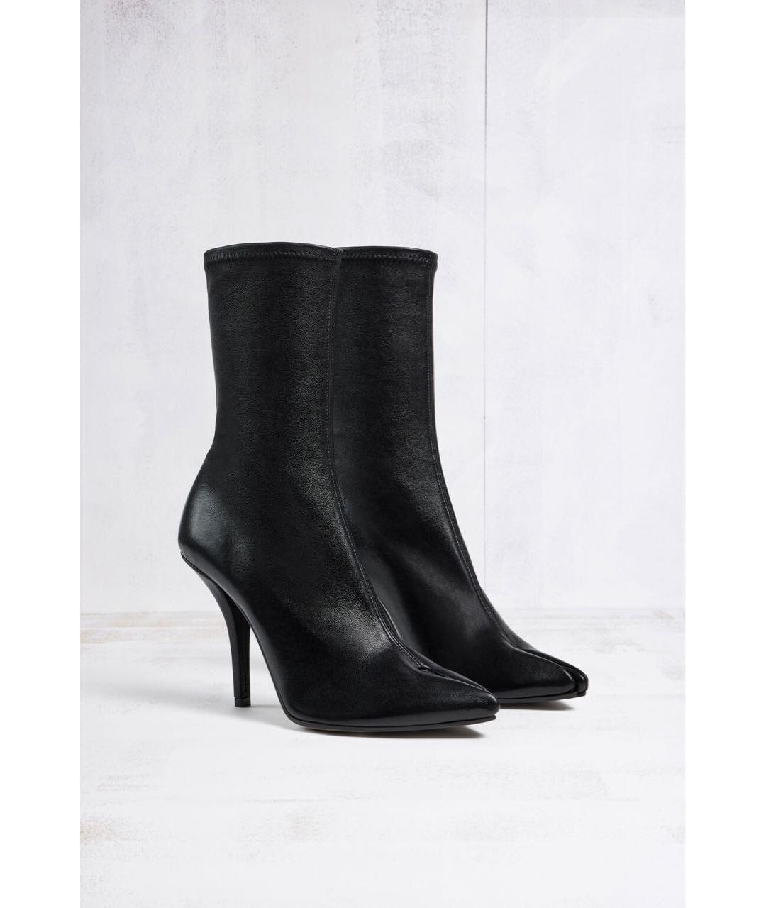 MAISON MARGIELA Черные кожаные ботильоны, фото 3