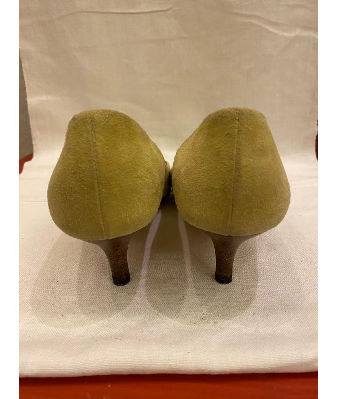 HELMUT LANG Замшевые лодочки на низком каблуке, фото 4
