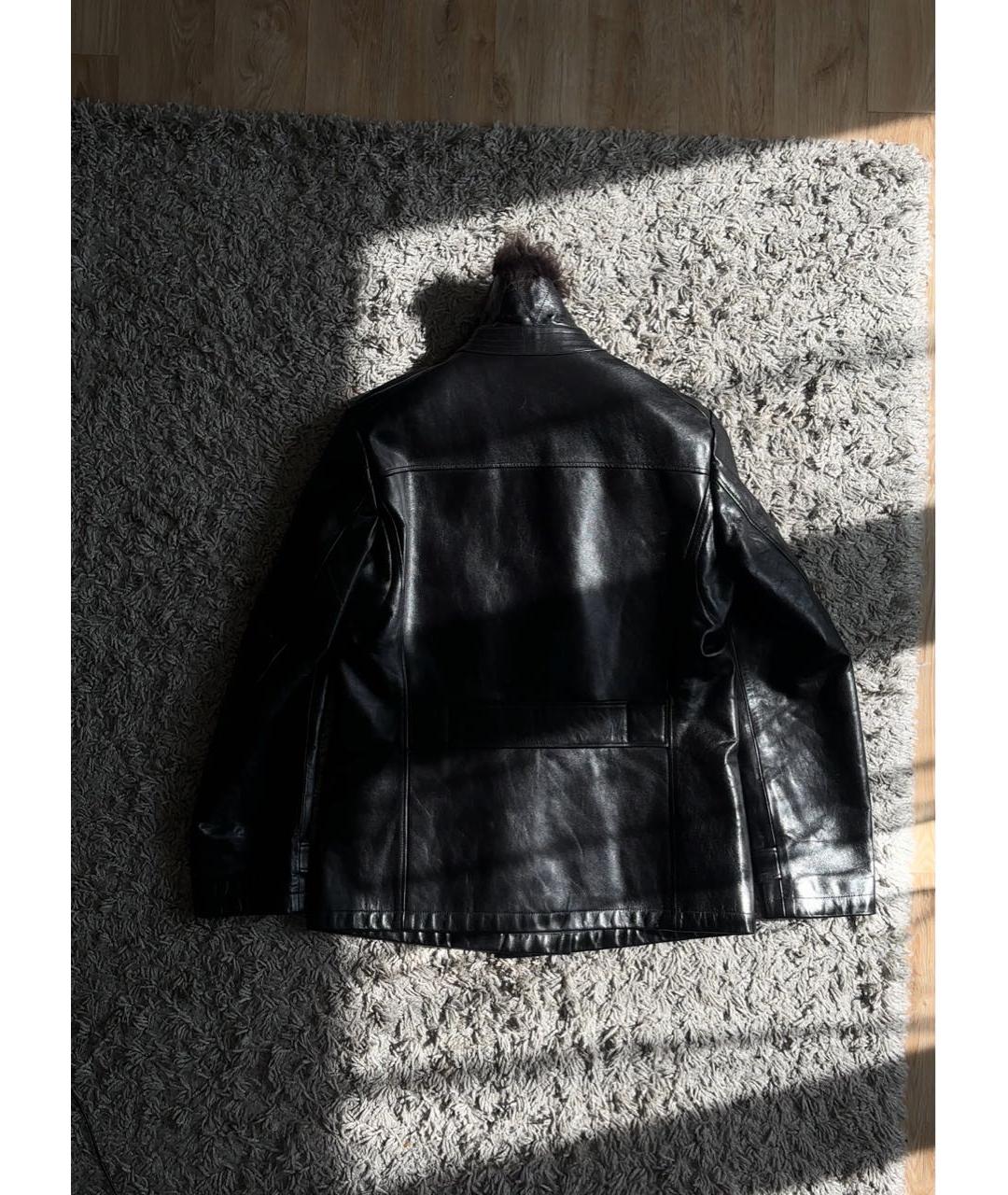 SAINT LAURENT Черная кожаная куртка, фото 2