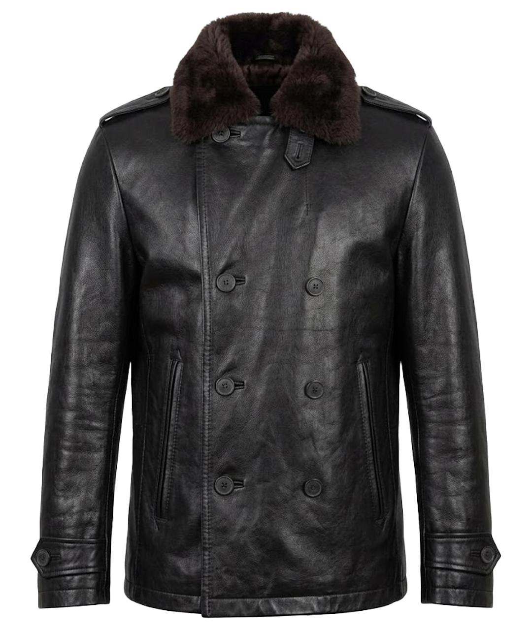 SAINT LAURENT Черная кожаная куртка, фото 1