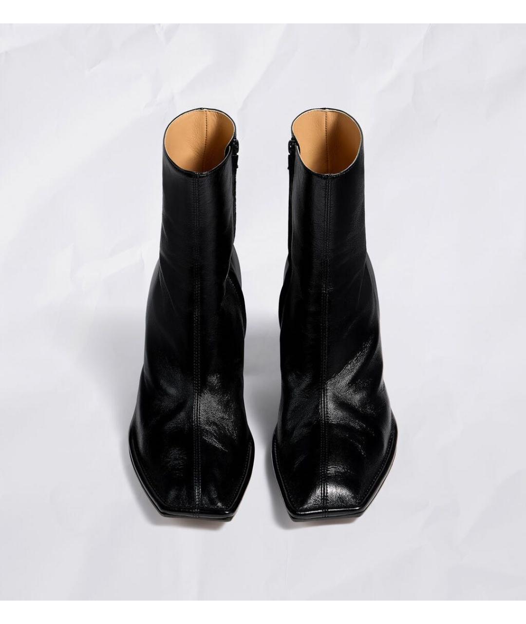 MAISON MARGIELA Черные кожаные ботильоны, фото 5