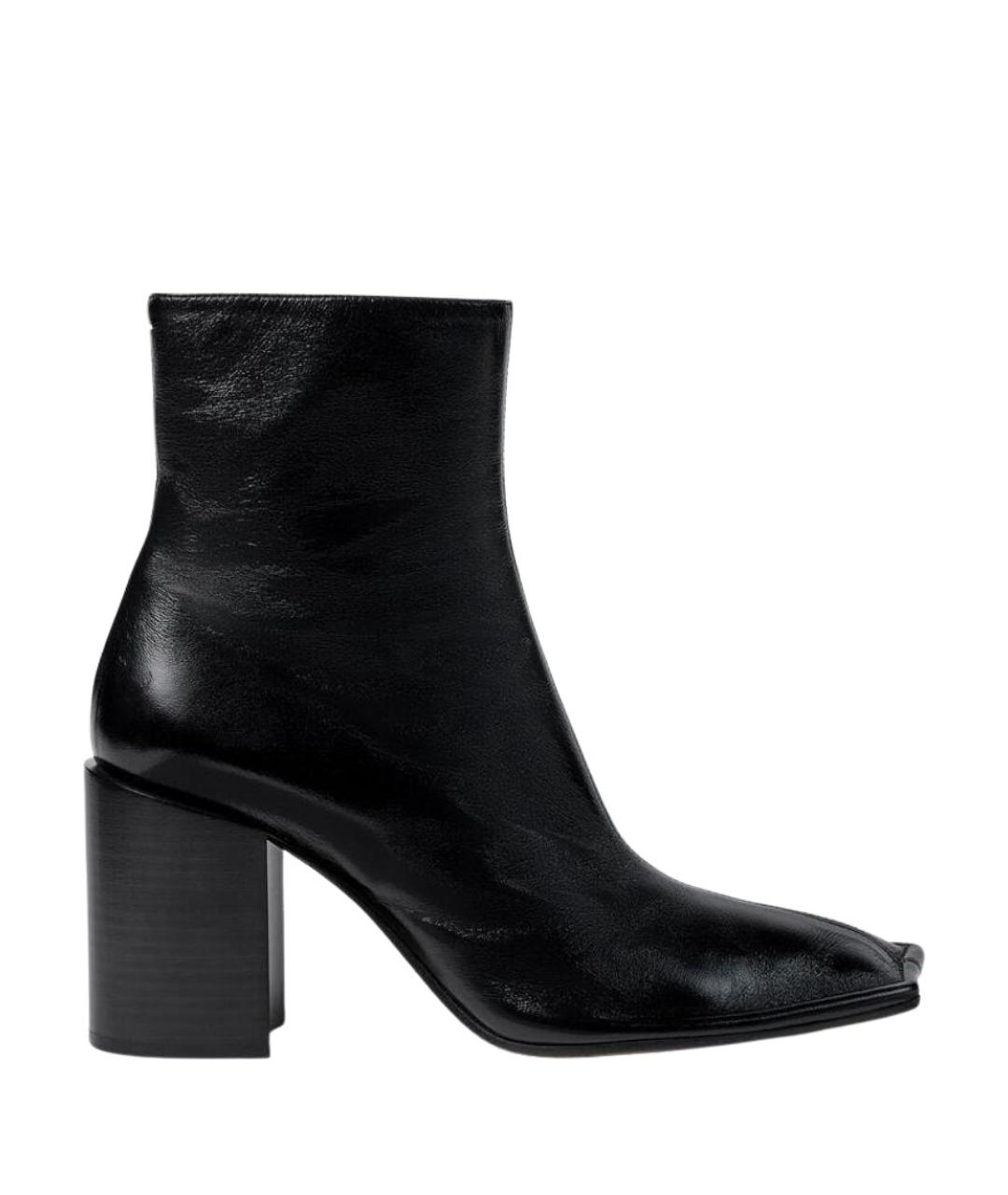 MAISON MARGIELA Черные кожаные ботильоны, фото 1