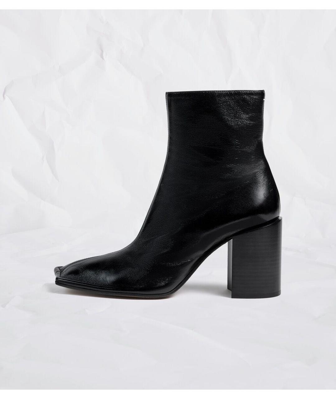 MAISON MARGIELA Черные кожаные ботильоны, фото 7