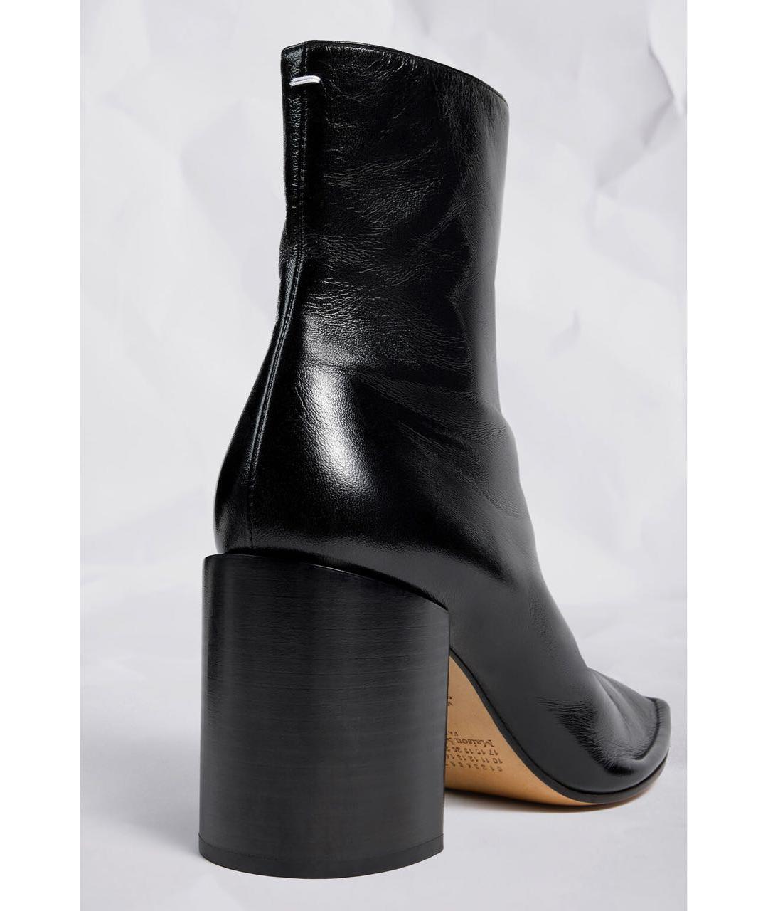 MAISON MARGIELA Черные кожаные ботильоны, фото 4
