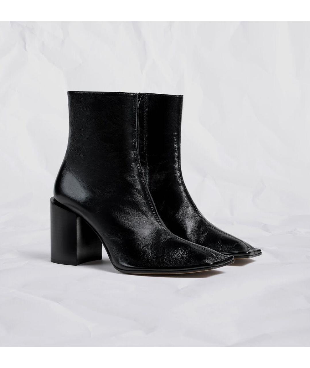 MAISON MARGIELA Черные кожаные ботильоны, фото 3