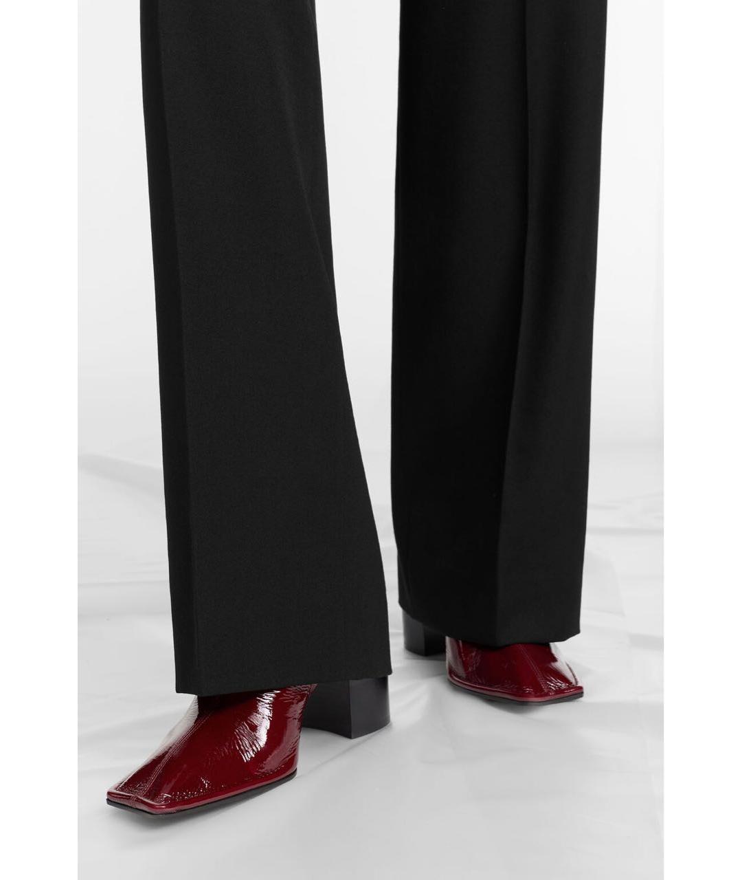 MAISON MARGIELA Бордовые ботильоны из лакированной кожи, фото 2