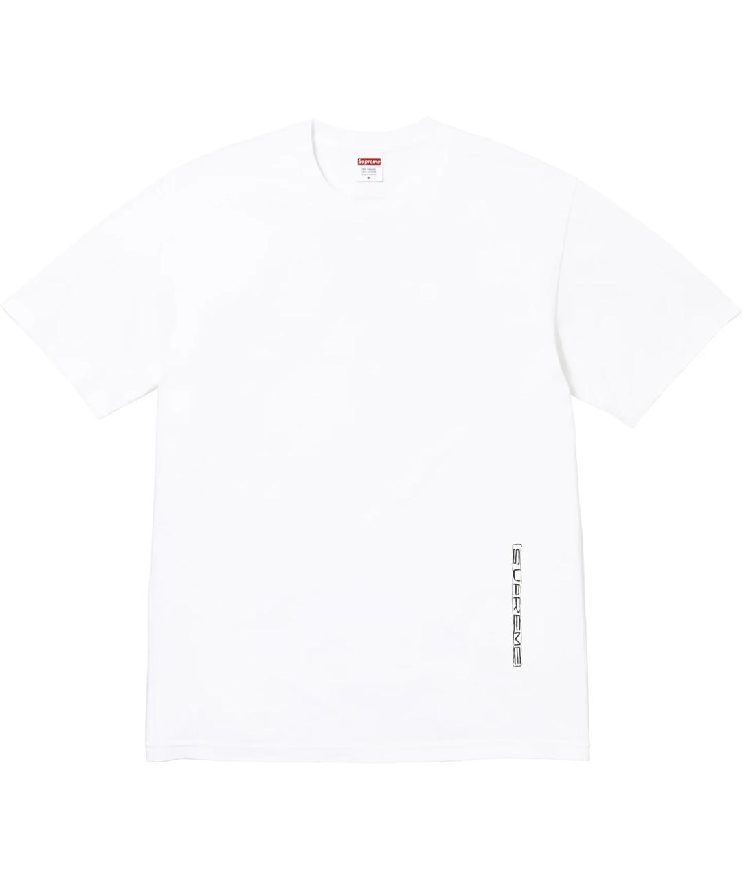 SUPREME Белая хлопковая футболка, фото 2