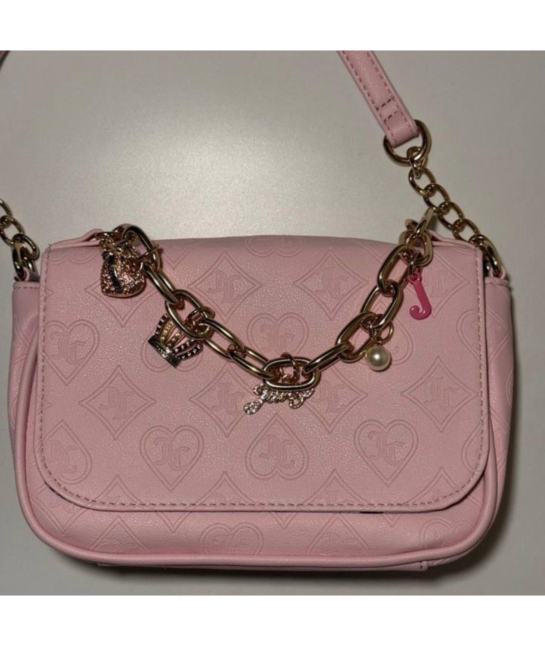 JUICY COUTURE Розовая сумка через плечо из искусственной кожи, фото 3