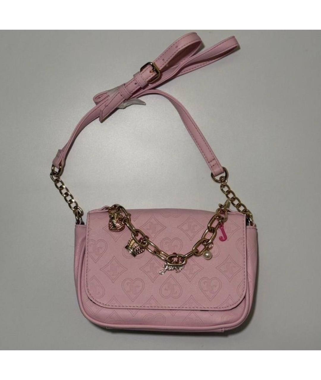 JUICY COUTURE Розовая сумка через плечо из искусственной кожи, фото 2