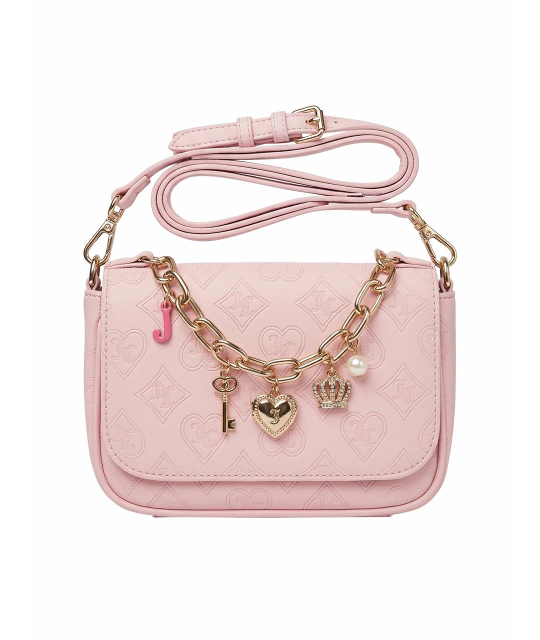 JUICY COUTURE Розовая сумка через плечо из искусственной кожи, фото 1