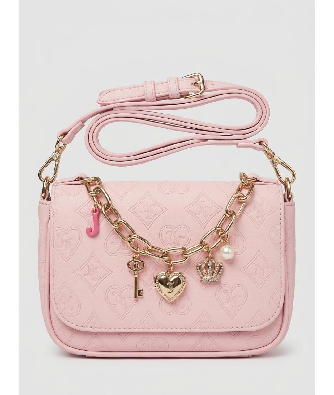 JUICY COUTURE Розовая сумка через плечо из искусственной кожи, фото 5