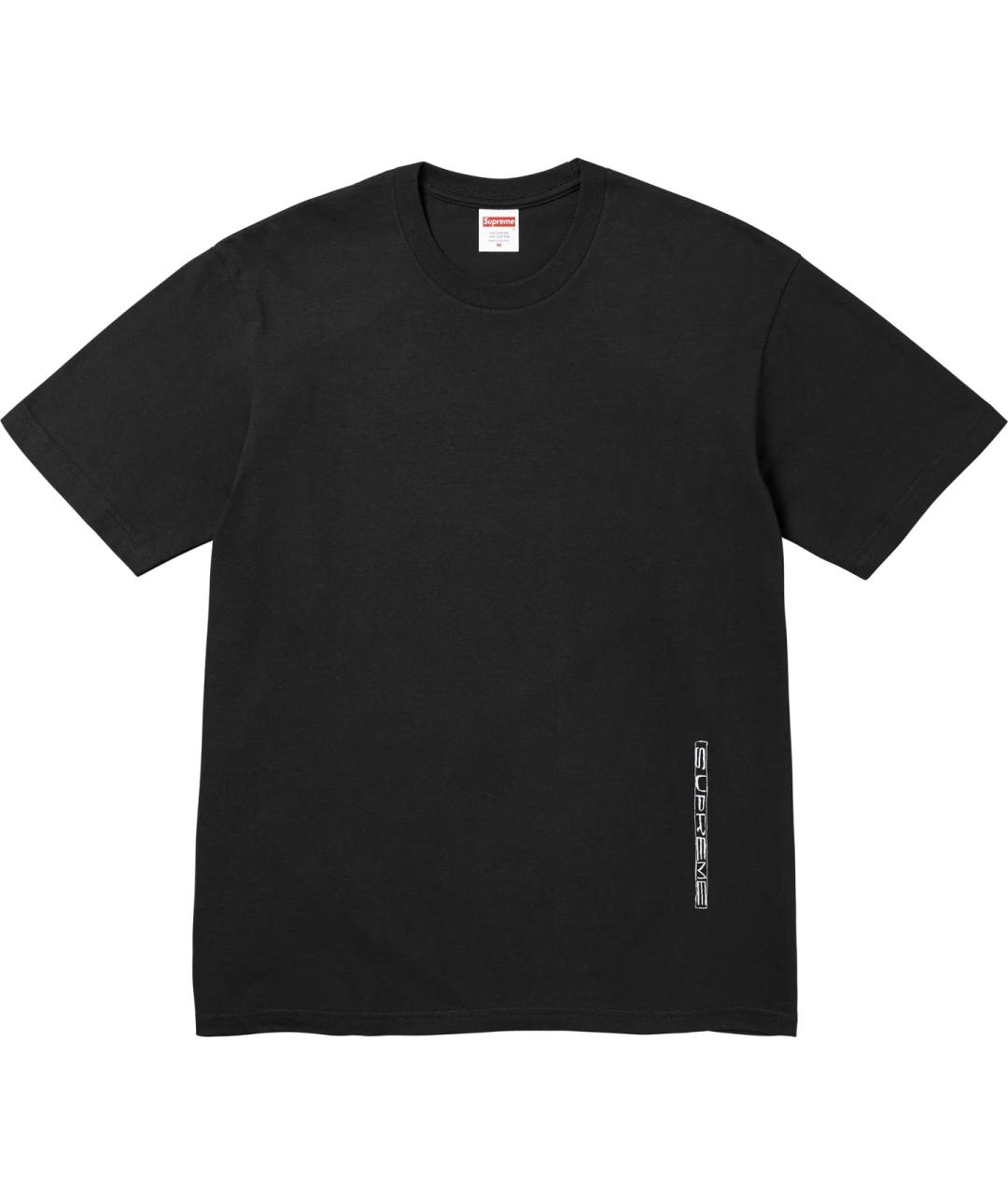 SUPREME Черная хлопковая футболка, фото 2
