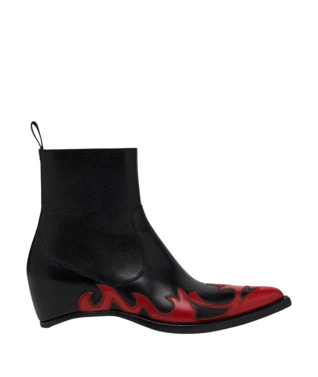 MAISON MARGIELA Черные кожаные ботильоны, фото 1