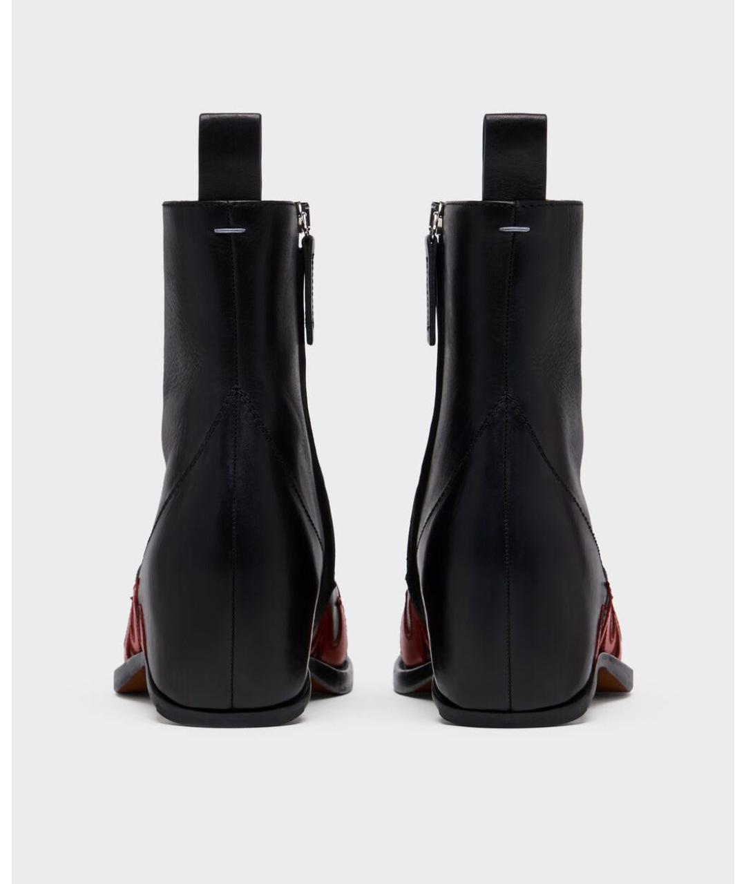 MAISON MARGIELA Черные кожаные ботильоны, фото 3