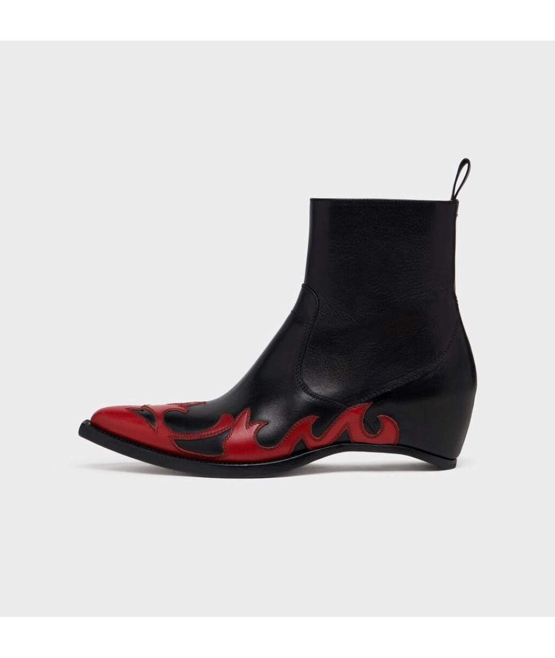 MAISON MARGIELA Черные кожаные ботильоны, фото 6