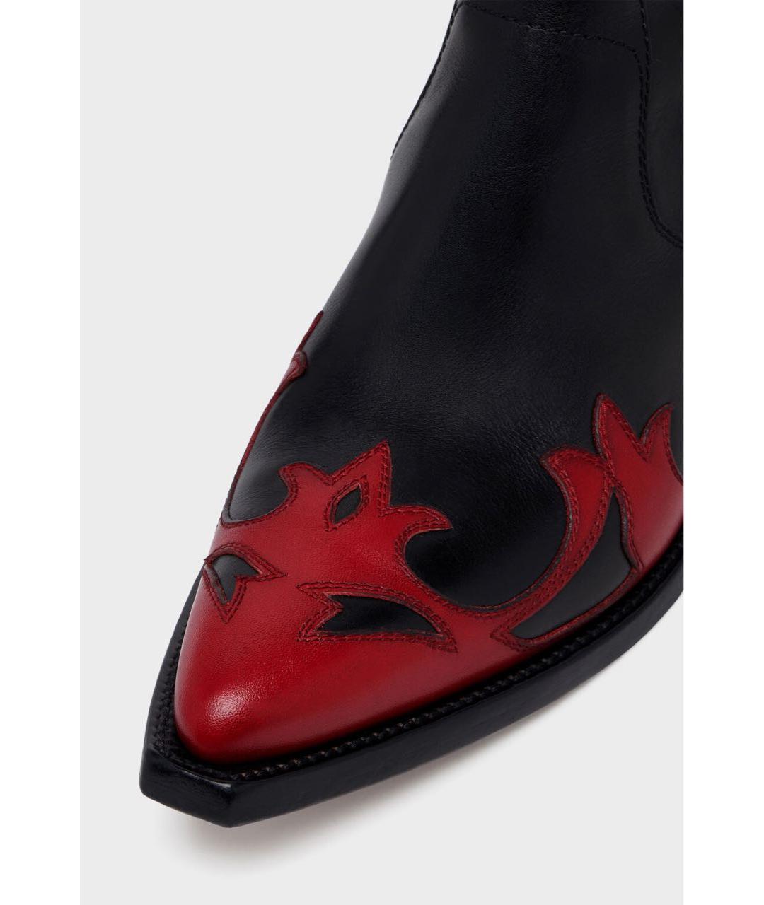 MAISON MARGIELA Черные кожаные ботильоны, фото 5