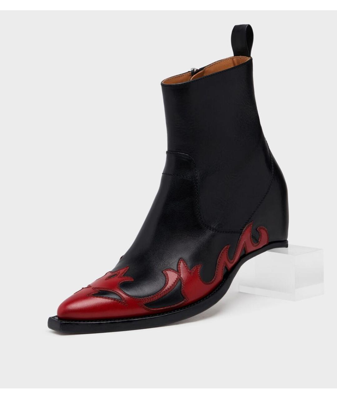 MAISON MARGIELA Черные кожаные ботильоны, фото 2