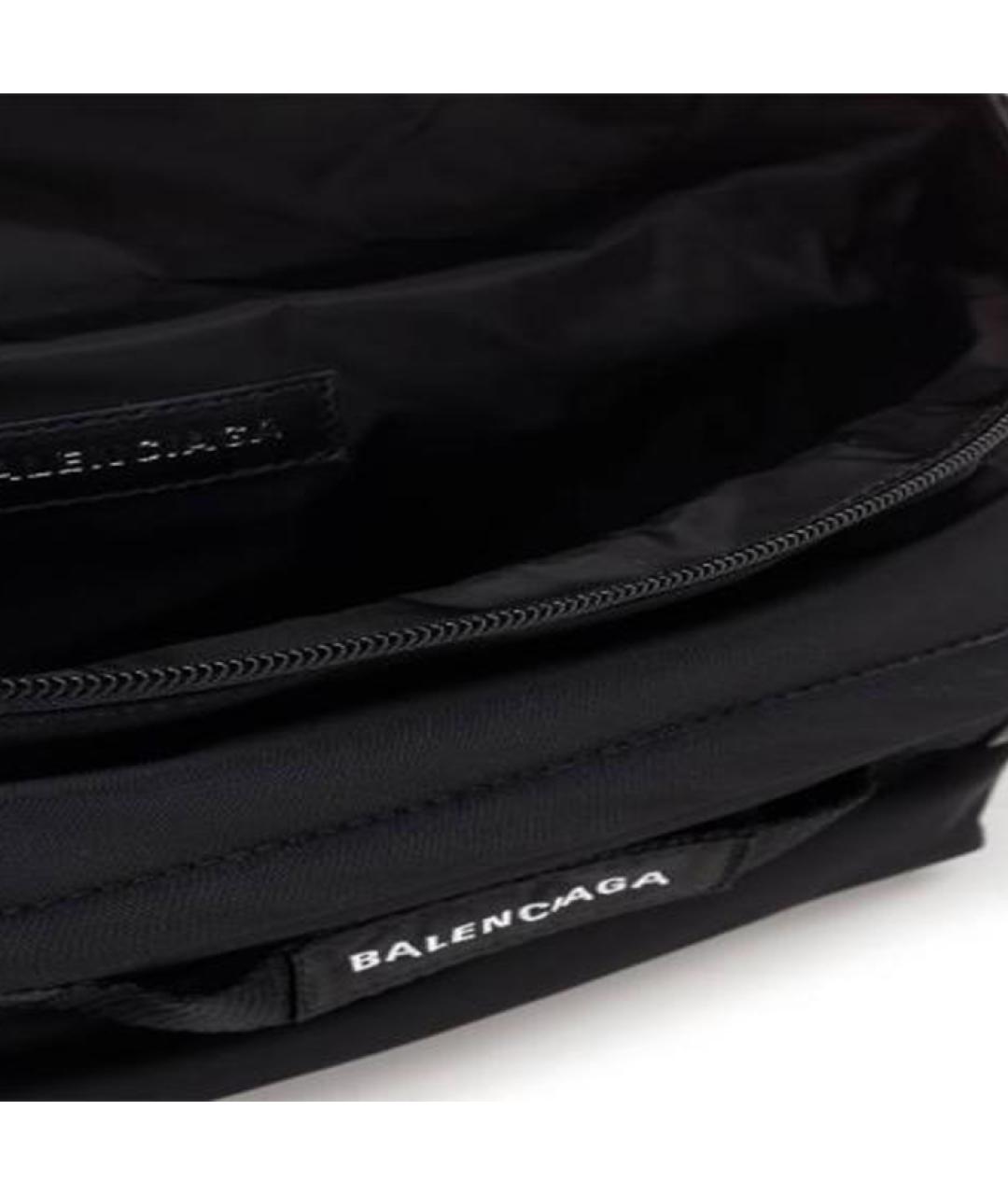 BALENCIAGA Черная синтетическая поясная сумка, фото 5