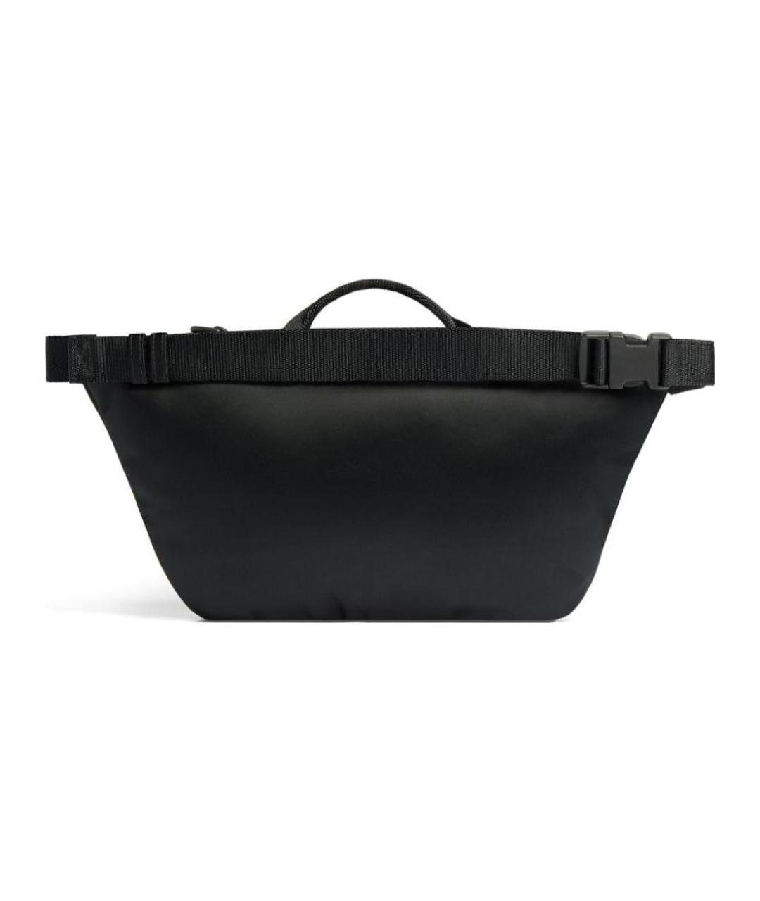 BALENCIAGA Черная синтетическая поясная сумка, фото 4