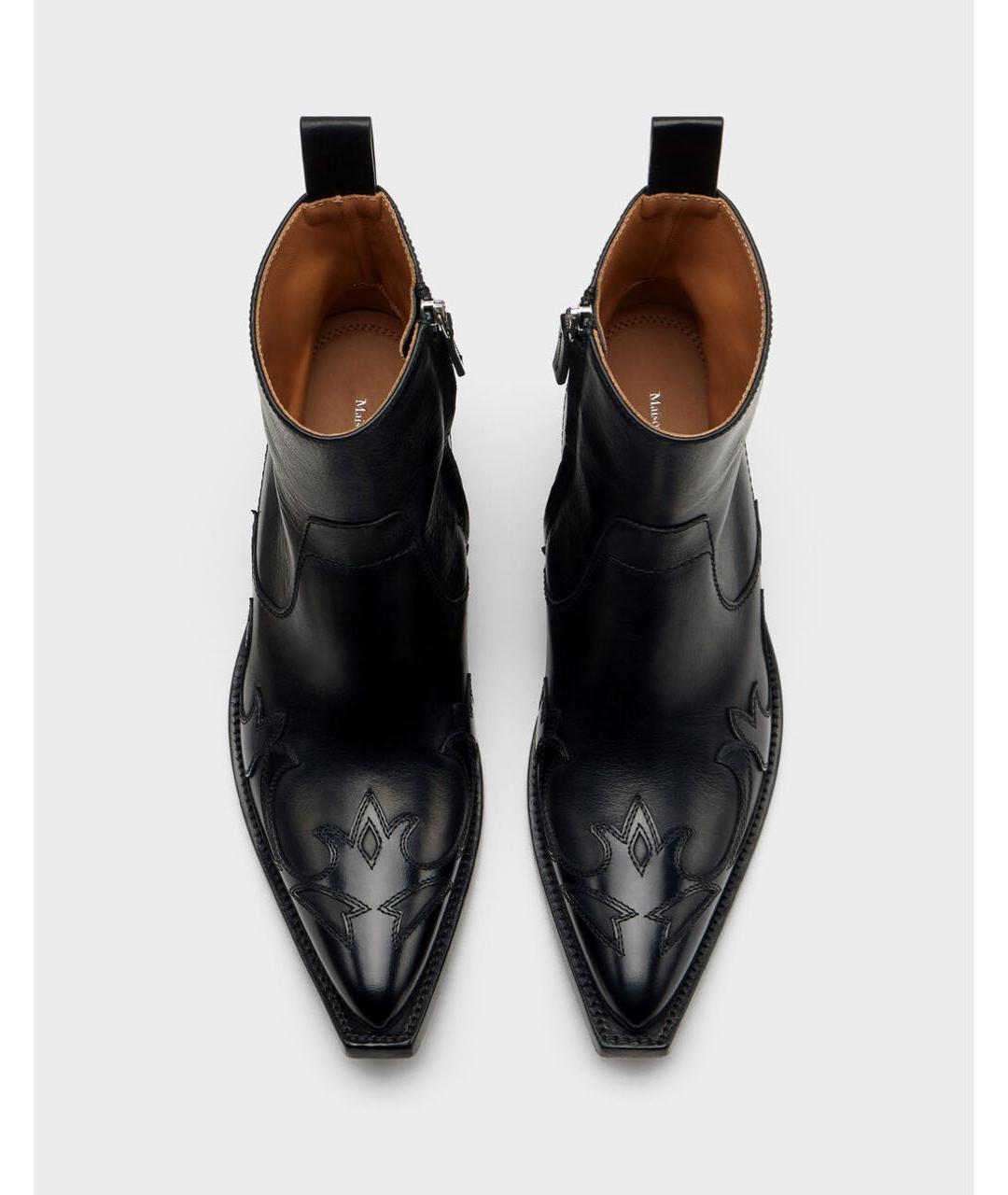MAISON MARGIELA Черные кожаные ботильоны, фото 4