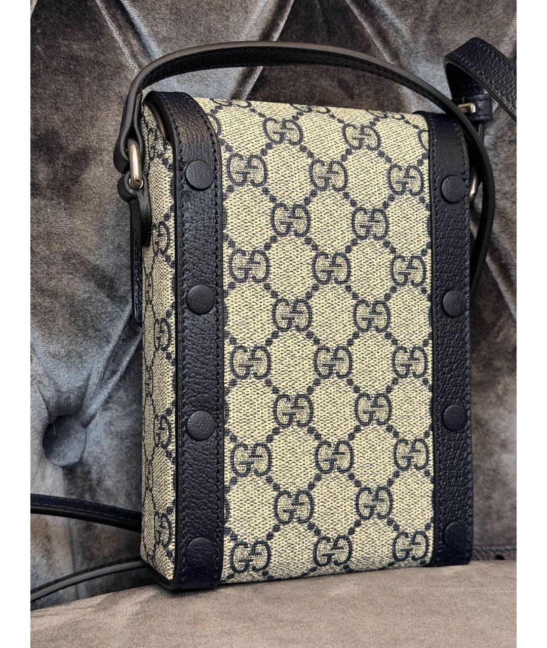 GUCCI Бежевая поясная сумка из канвы, фото 3