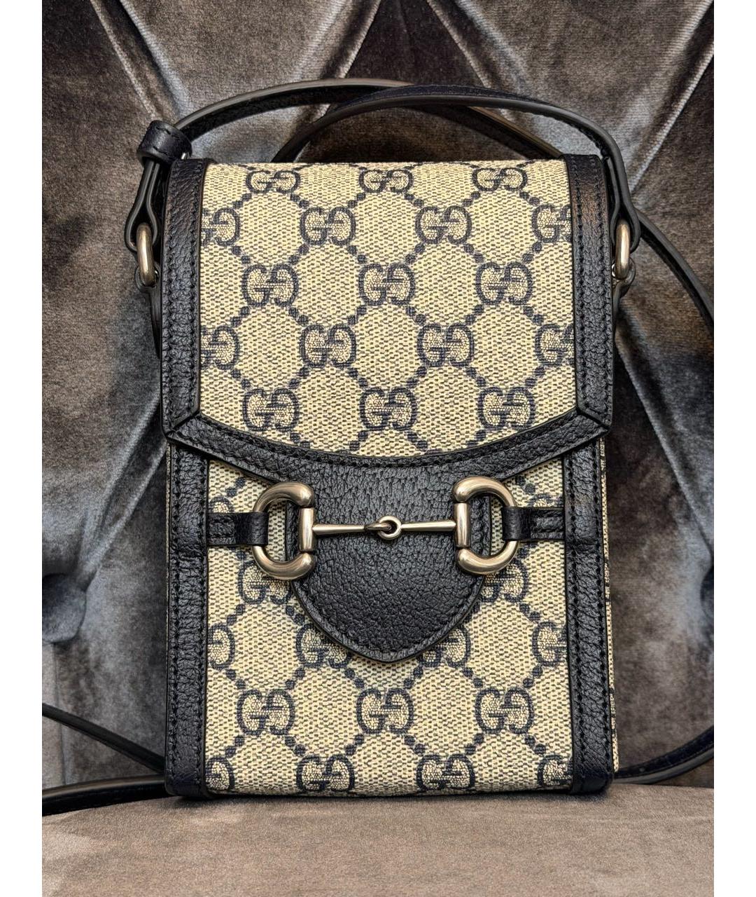 GUCCI Бежевая поясная сумка из канвы, фото 7