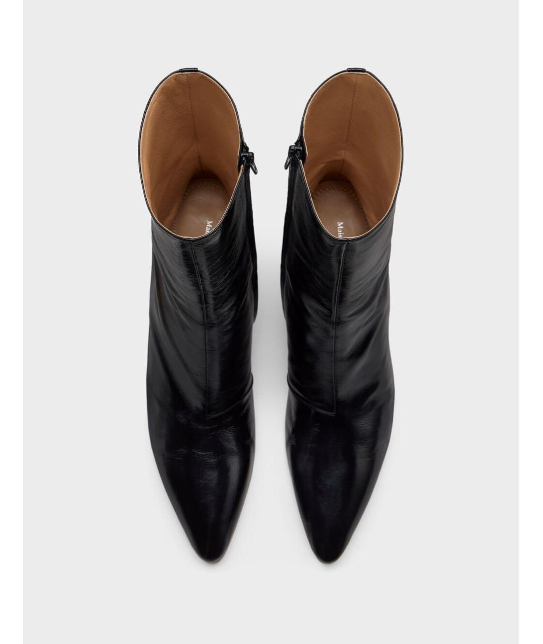 MAISON MARGIELA Черные кожаные ботильоны, фото 4