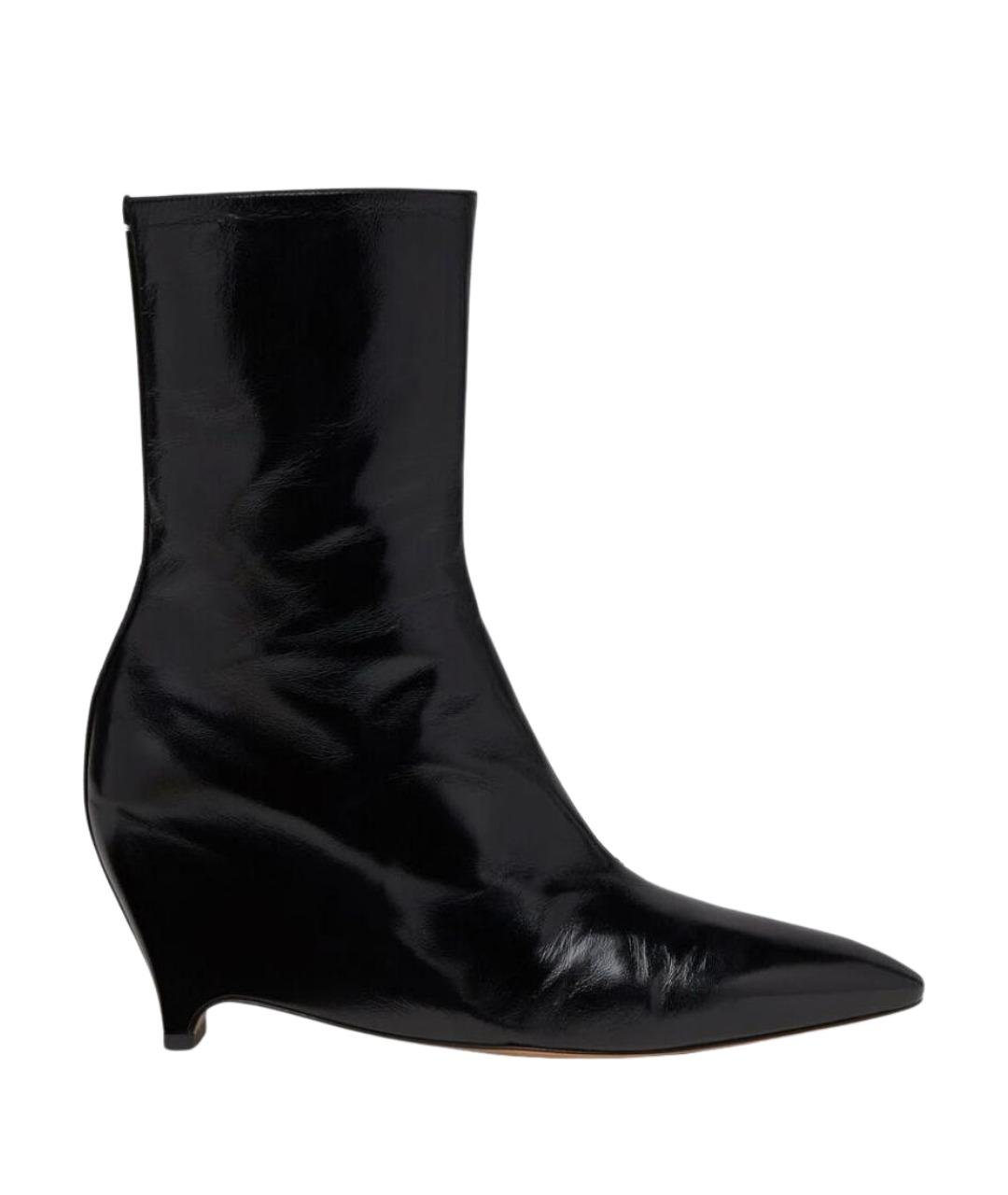 MAISON MARGIELA Черные кожаные ботильоны, фото 1