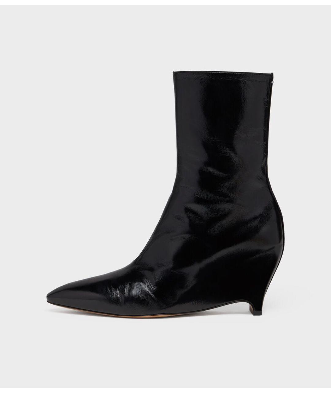 MAISON MARGIELA Черные кожаные ботильоны, фото 7