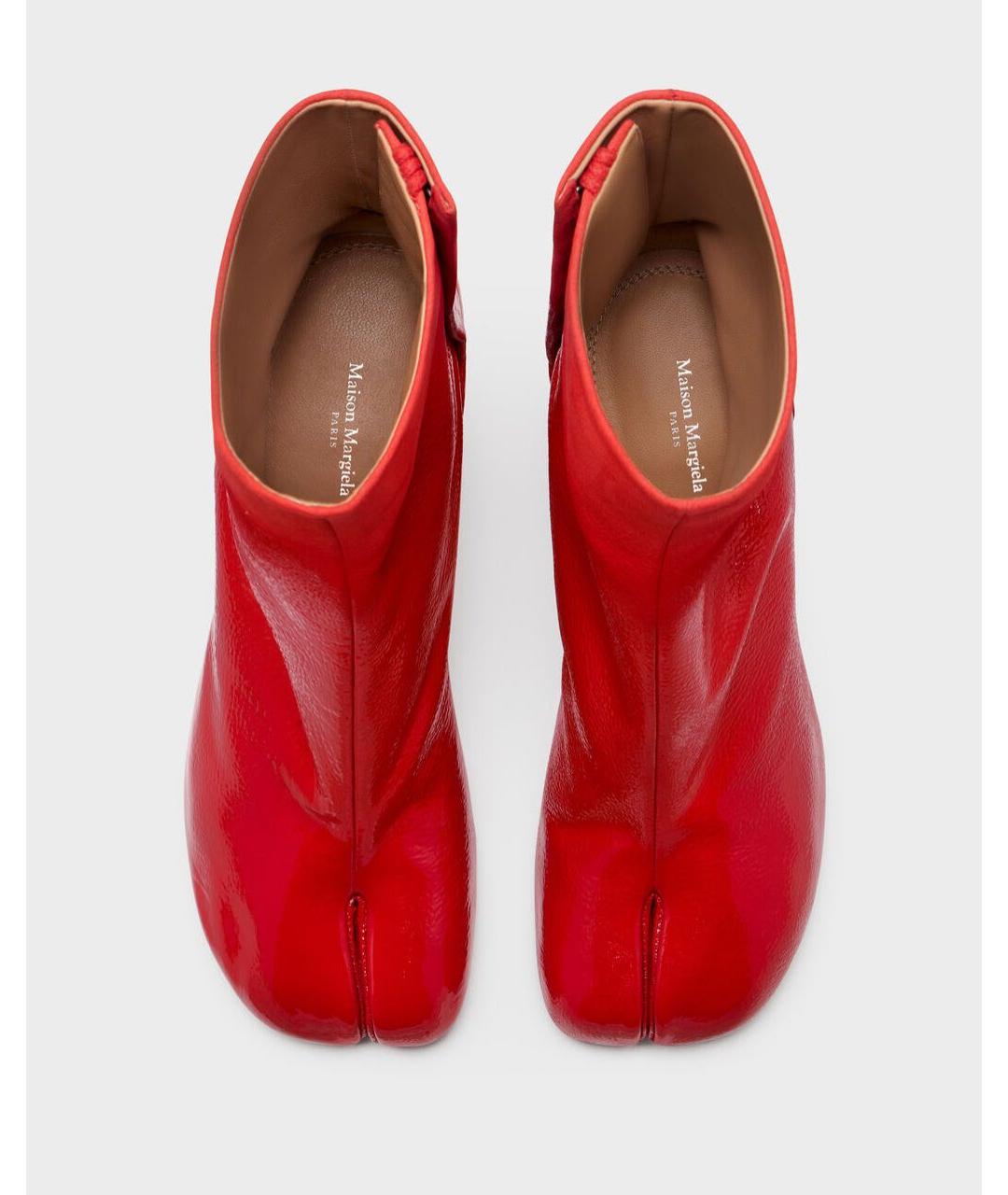 MAISON MARGIELA Красные ботильоны из лакированной кожи, фото 4