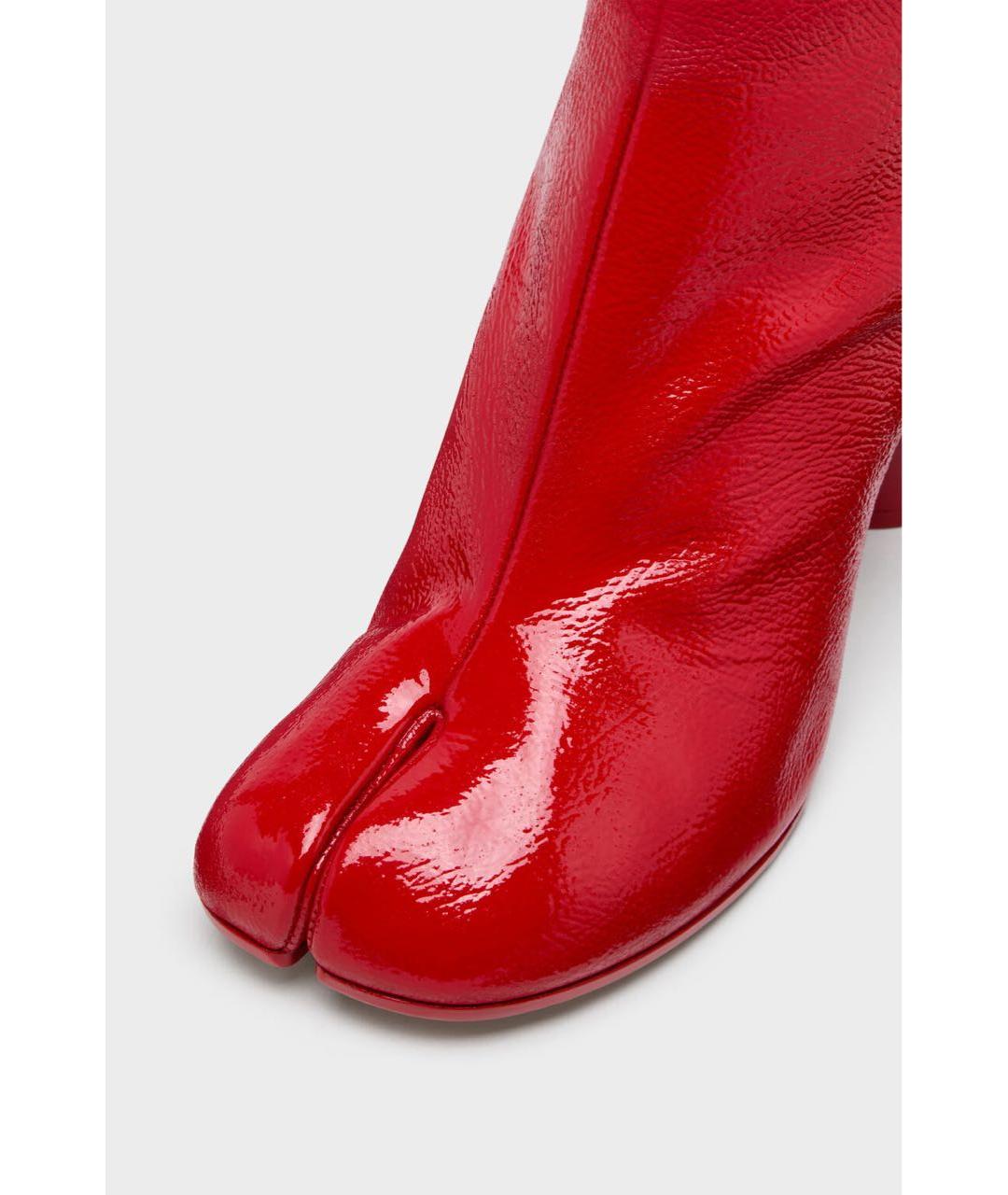 MAISON MARGIELA Красные ботильоны из лакированной кожи, фото 5