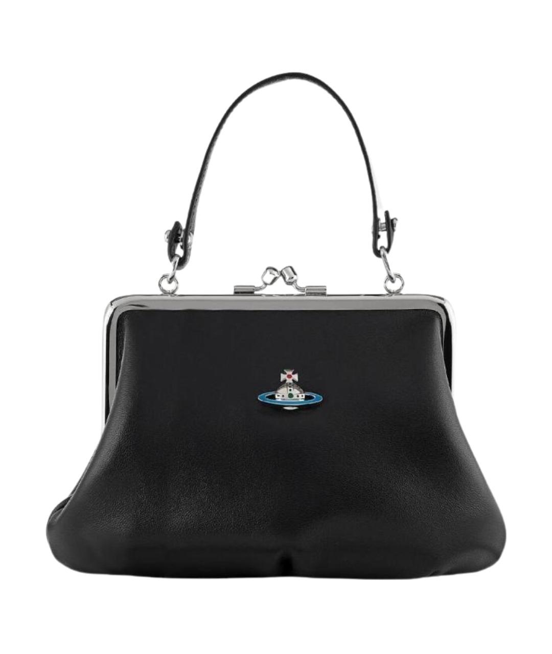 VIVIENNE WESTWOOD Черный кожаный кошелек, фото 1