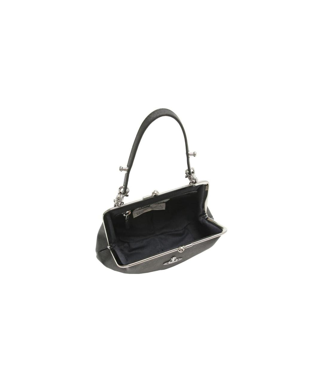 VIVIENNE WESTWOOD Черный кожаный кошелек, фото 4