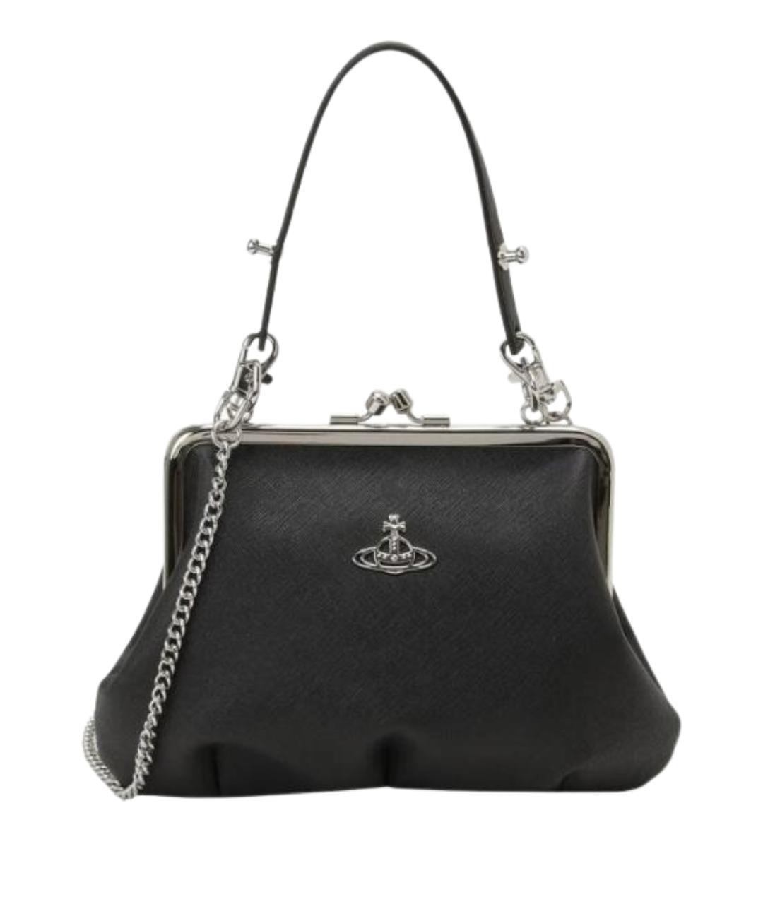 VIVIENNE WESTWOOD Черный кожаный кошелек, фото 1
