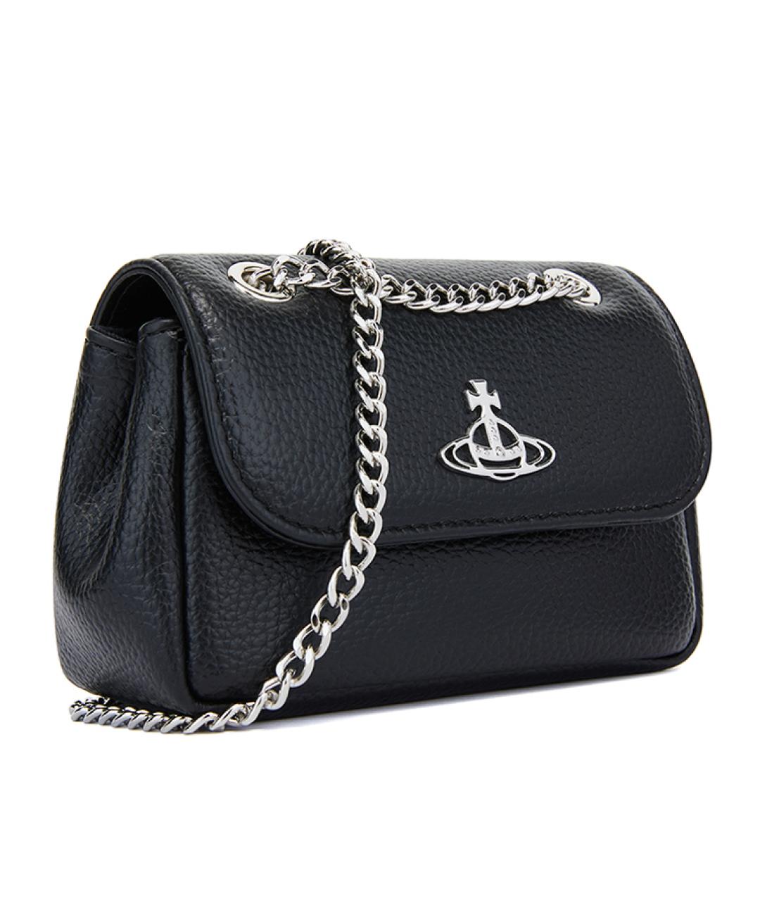 VIVIENNE WESTWOOD Черный кожаный кошелек, фото 2