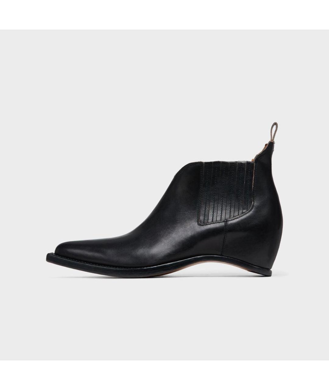 MAISON MARGIELA Черные кожаные ботильоны, фото 6