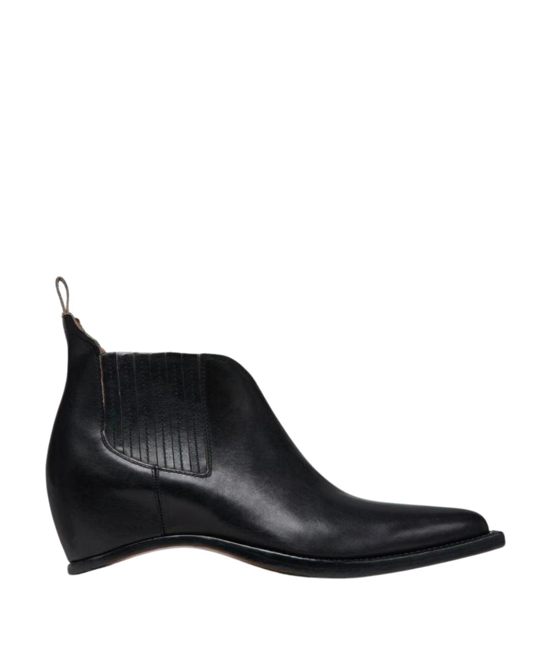 MAISON MARGIELA Черные кожаные ботильоны, фото 1