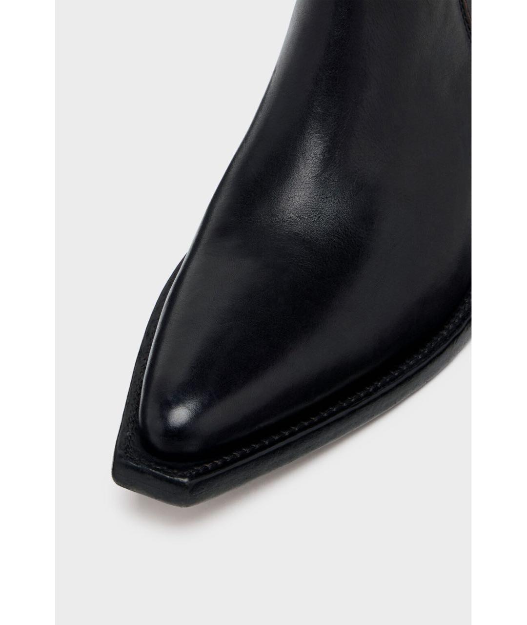 MAISON MARGIELA Черные кожаные ботильоны, фото 5