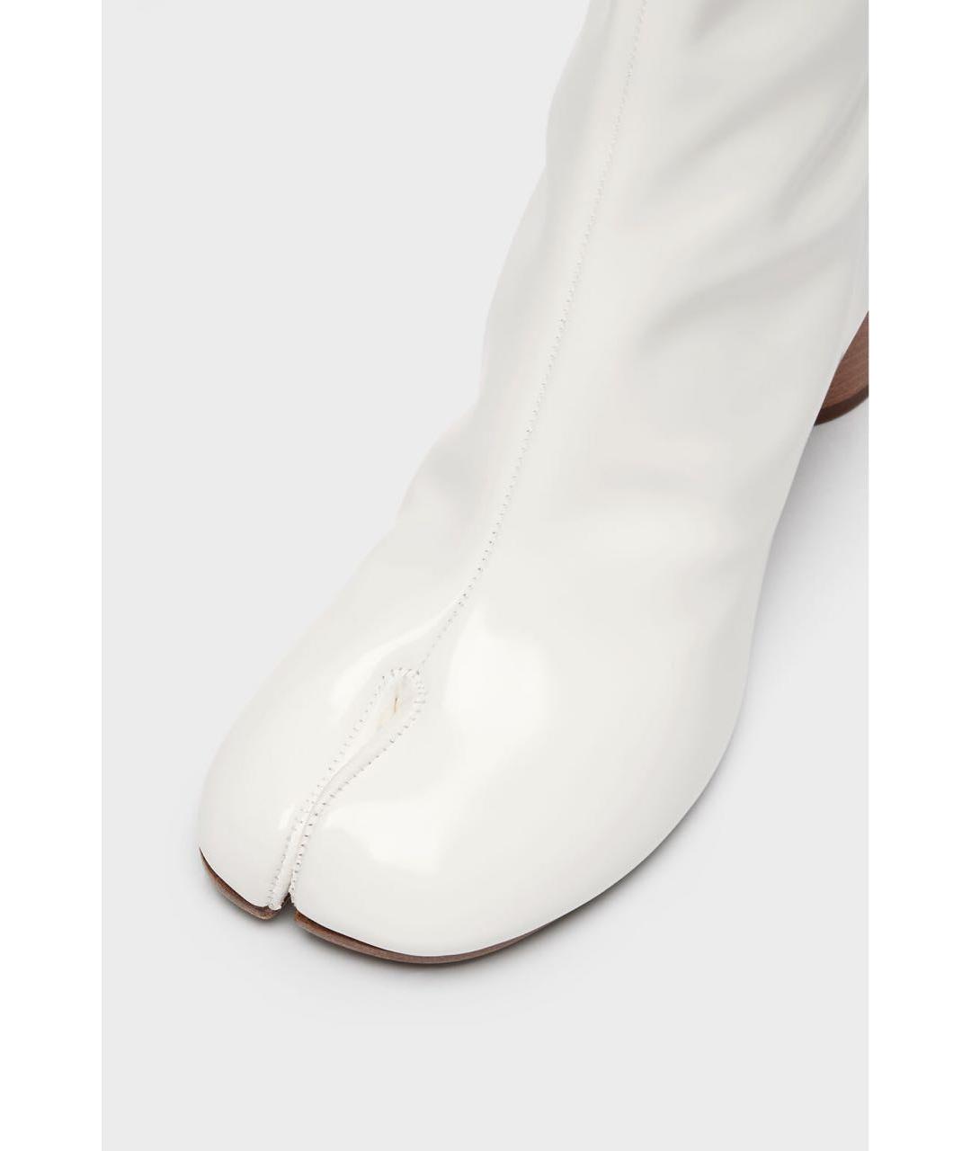 MAISON MARGIELA Белые кожаные ботильоны, фото 5